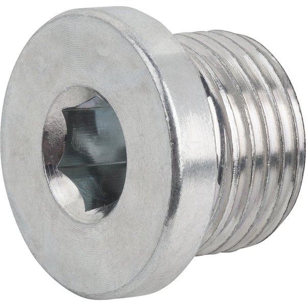 Kipp Screw plug, 1/4 in Dia, Steel Zinc plated K1130.10114